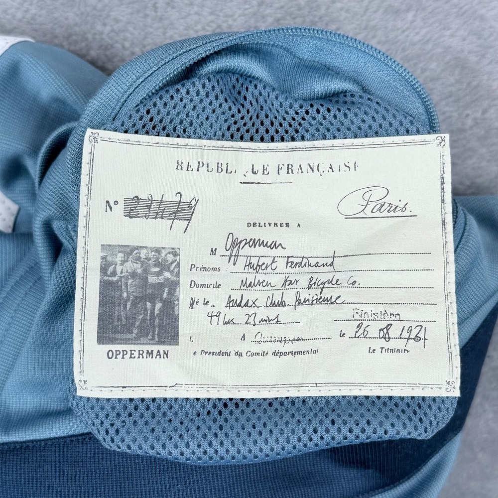 Rapha Brevet Cycling Jersey Mens Medium Blue Full Zip Short Sleeve Reflective - Picture 9 of 10